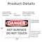 Signmission Hot Surface Sign, 10 in H x 14 in W, Plastic, Hot Surface Do Not Touch OS-2PACK-DS-P-1014-L-19398 - alternate 7